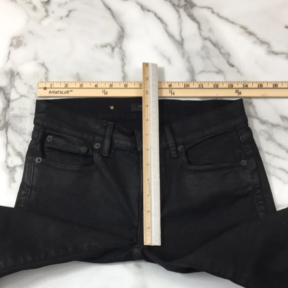 Polo Ralph Lauren The Tompkins Skinny Jeans Womens 25 Lace Up Black Coated Denim - Picture 7 of 14